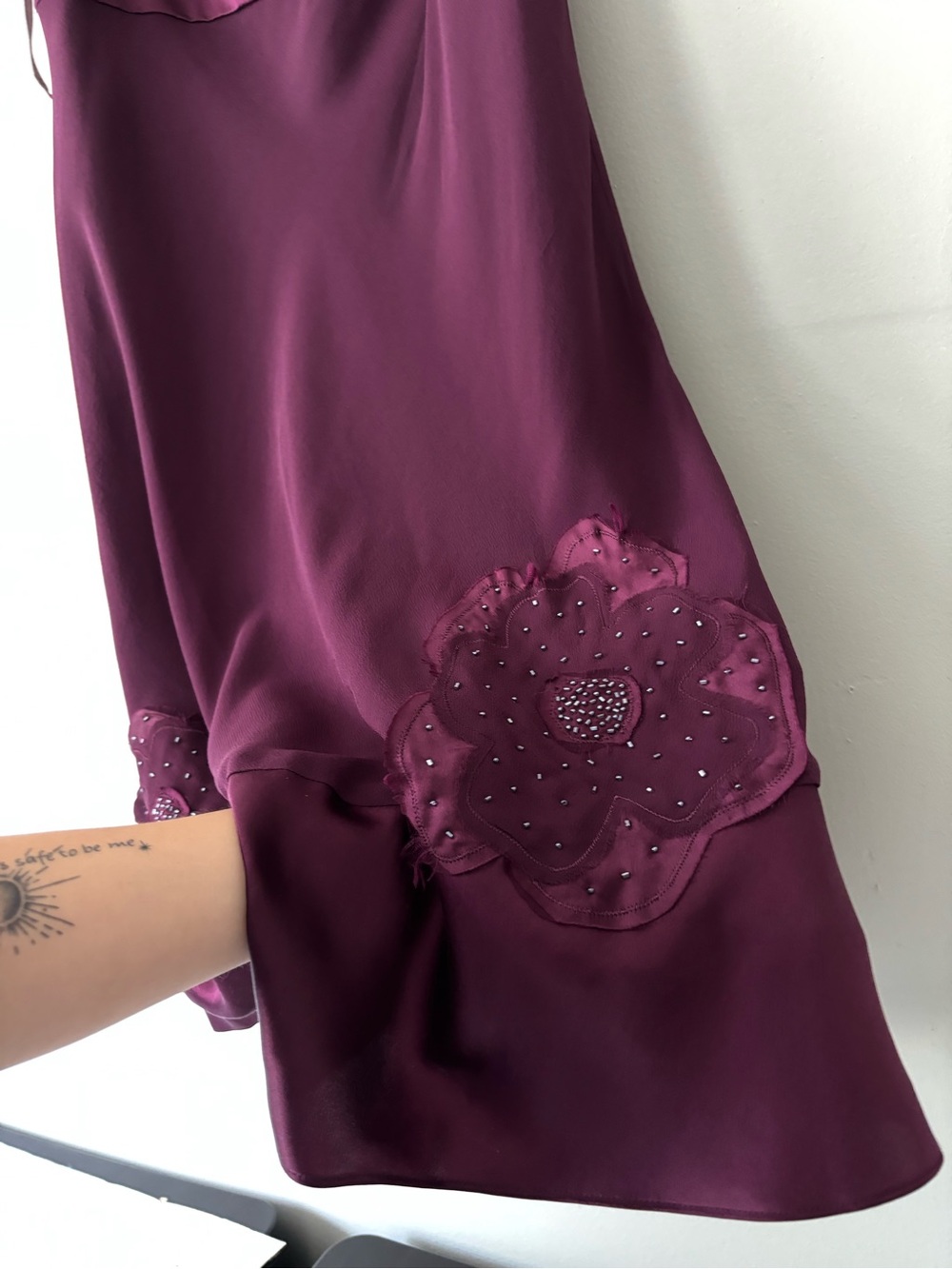 NEW Y2K Nine West Fairycore Purple midi Silk Mermaid Prom Formal dress - Medium - Picture 8 of 10